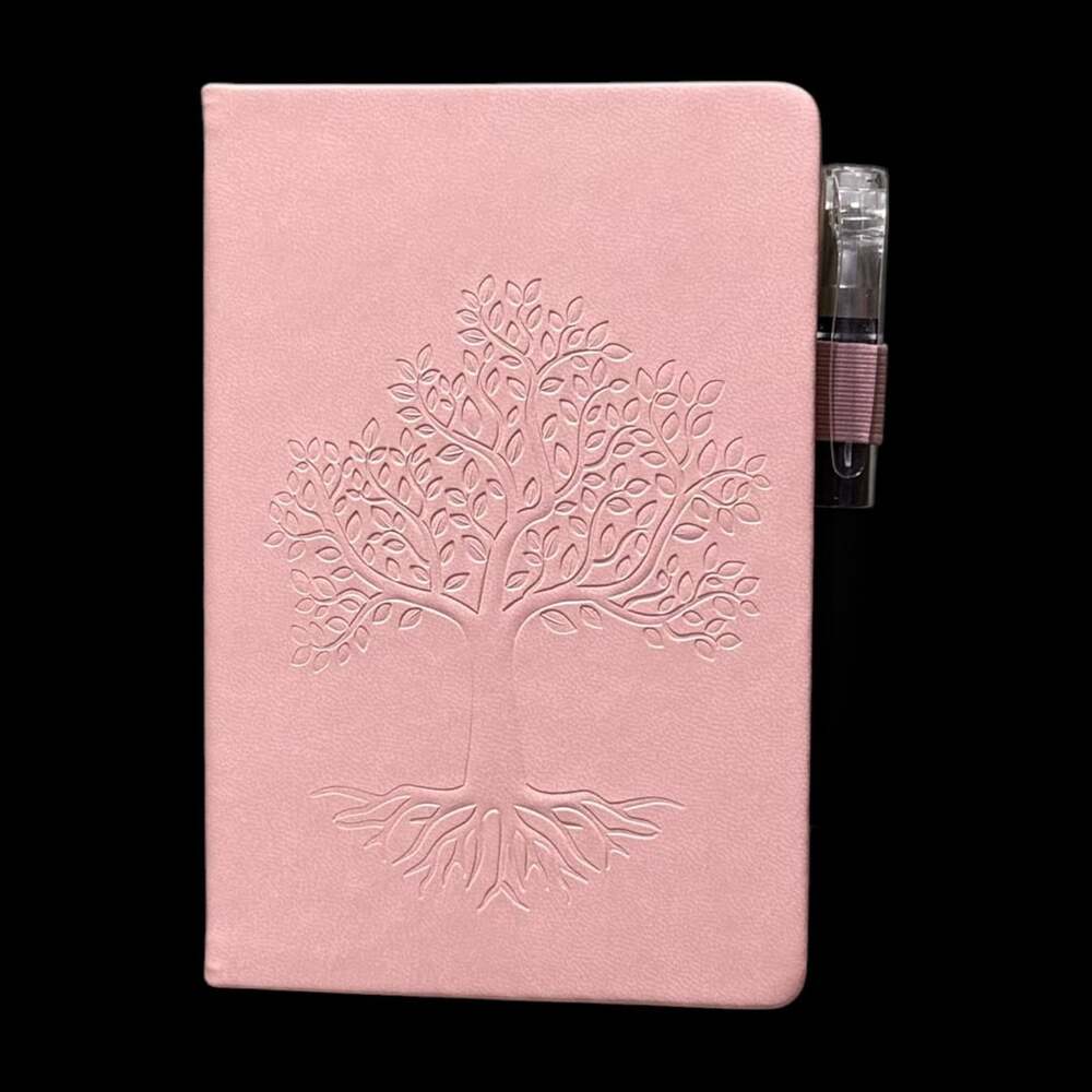 Pink Rose Tree of Life Embossed Small Hardcover Lined Journal with Pen - Picture 2 of 5